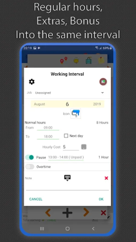 Working Hours 4b for Android - Manage Work Hours Easily