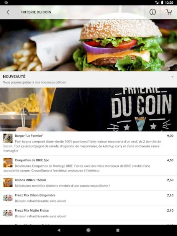 Friterie du Coin Houdeng for Android - Quick and Convenient Mobile Food Ordering