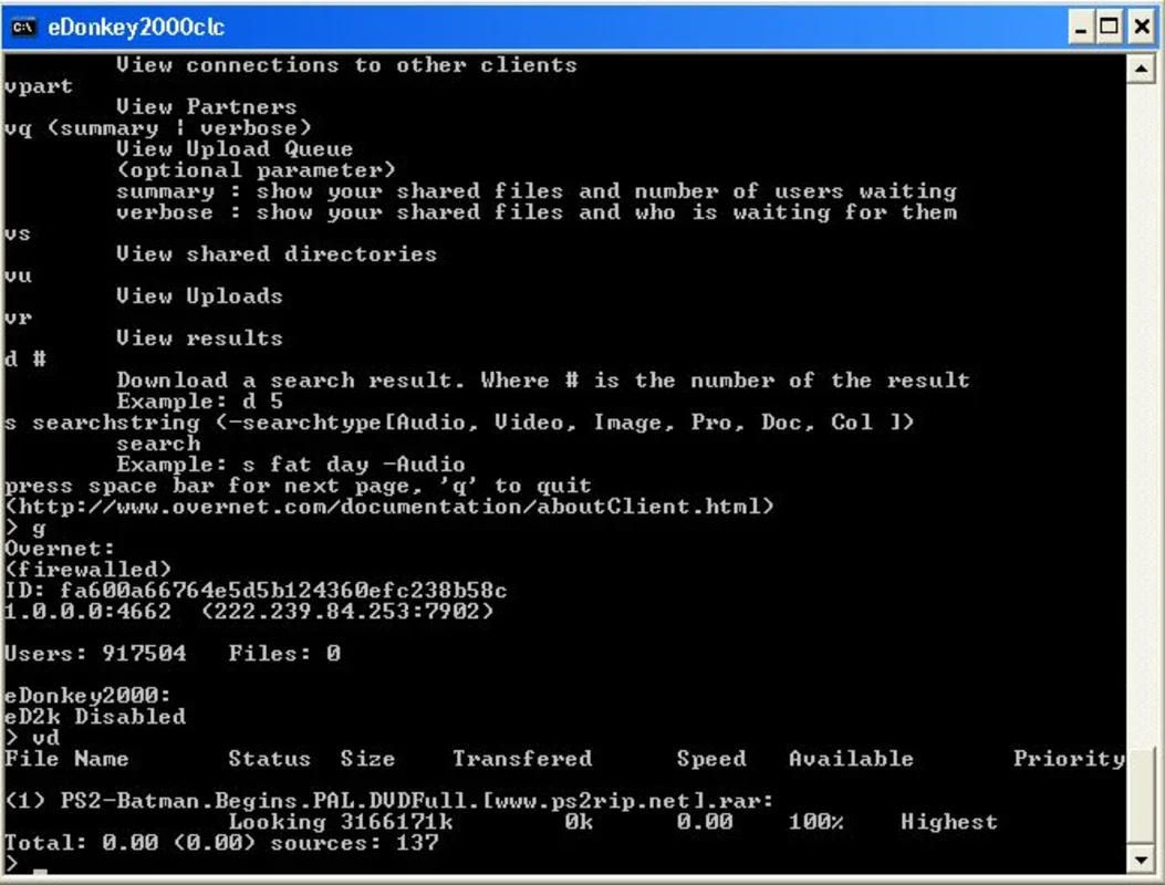 eDonkey CL Client for Windows: Efficient File Sharing