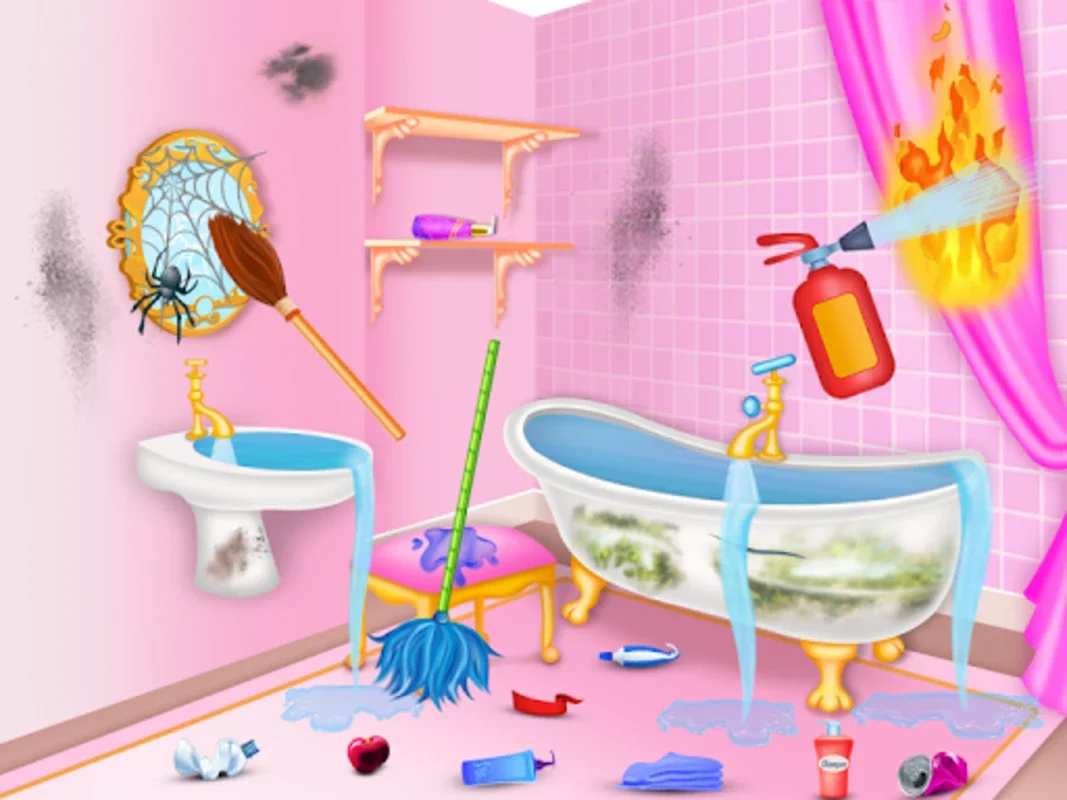 Princess House Cleaning Advent for Android: Fun Cleaning Game