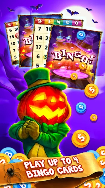 Halloween Bingo for Android - Enjoy Live Bingo with Animated Characters