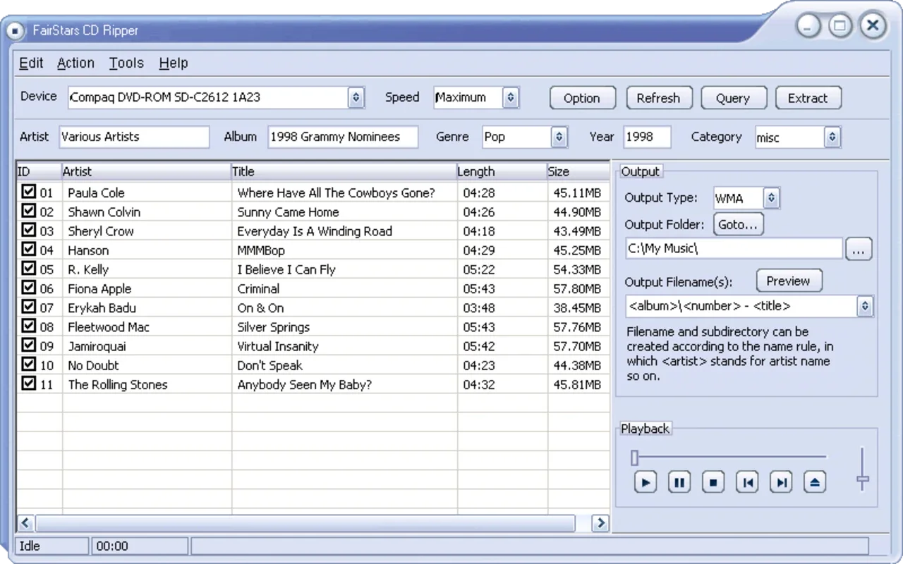 FairStars CD Ripper for Windows - Convert CDs to Digital