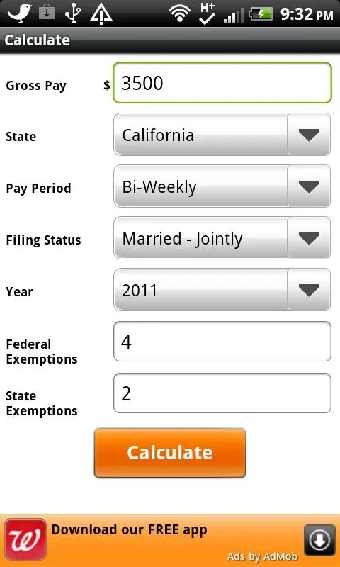 Paycheck Free for Android - Accurate Net Income Calculator