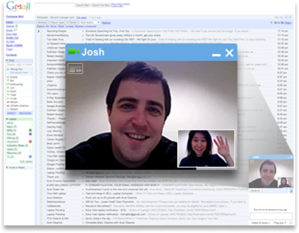 Chat de video y voz Gmail for Mac - Seamless Communication