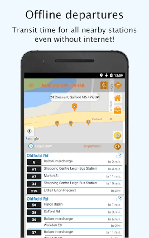 Manchester Tram Bus Train Time for Android - Comprehensive Transit App