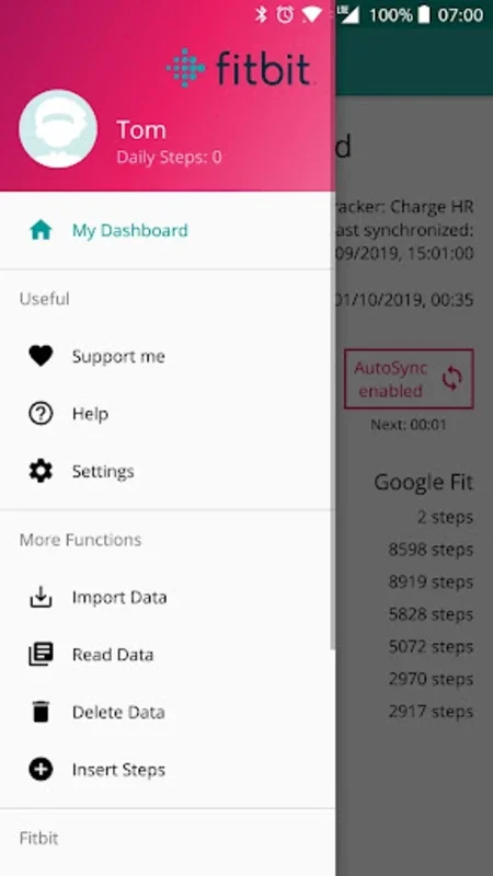 FitToFit for Android - Simplify Fitbit to Google Fit Data Sync