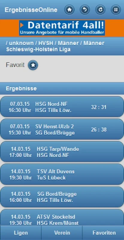 ErgebnisseOnline for Android - The Handball Results App