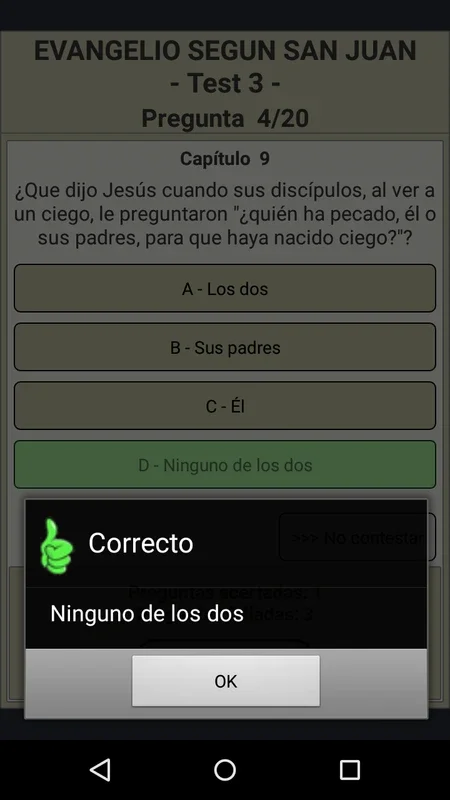 El gran juego de la Biblia for Android - Test Your Bible Knowledge