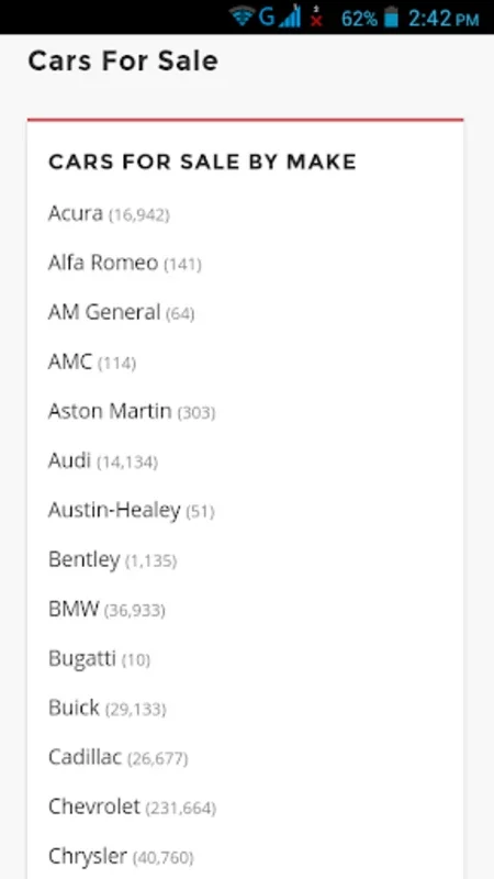 Buy Used Cars in USA for Android - Simplify Your Car Search