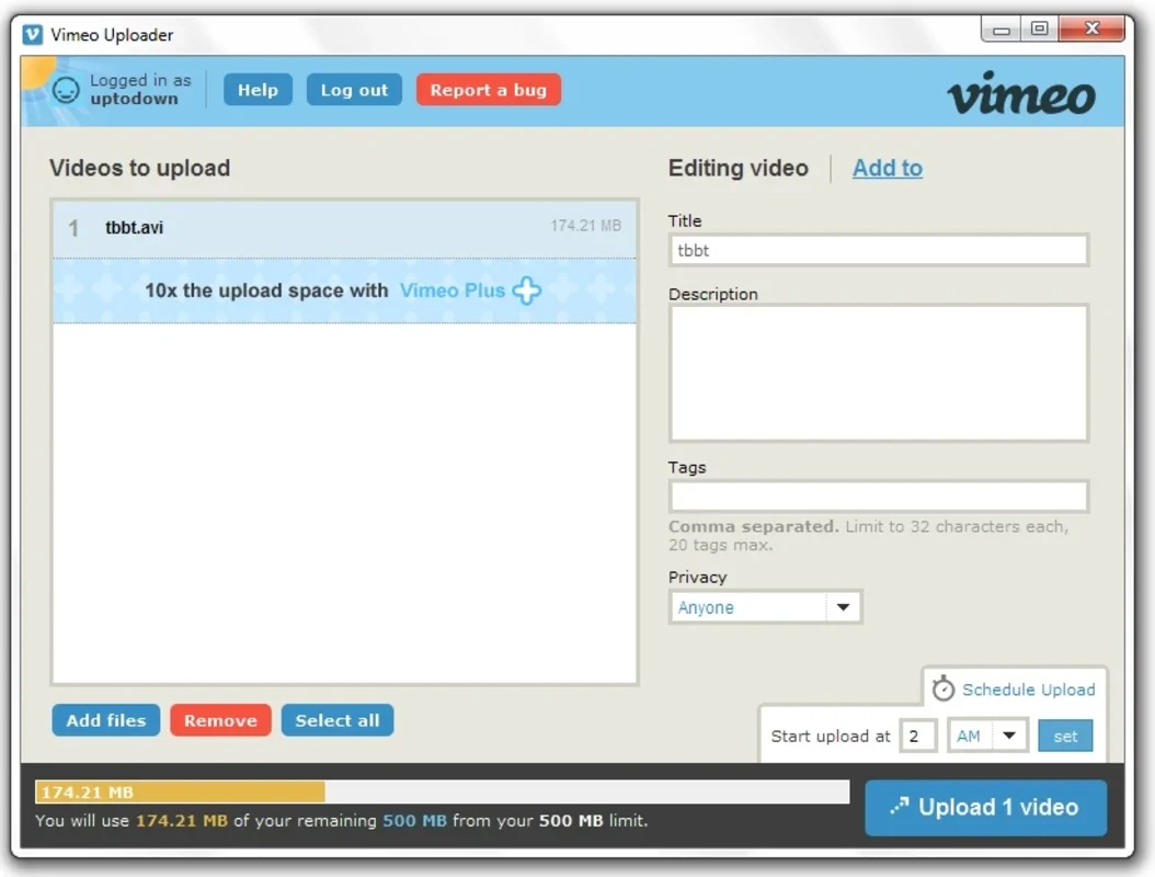 Vimeo Desktop Uploader for Windows - Free Download from AppHuts