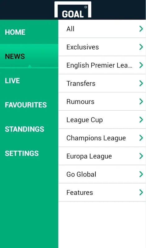 Goal.com for Android - Stay Updated on Soccer News