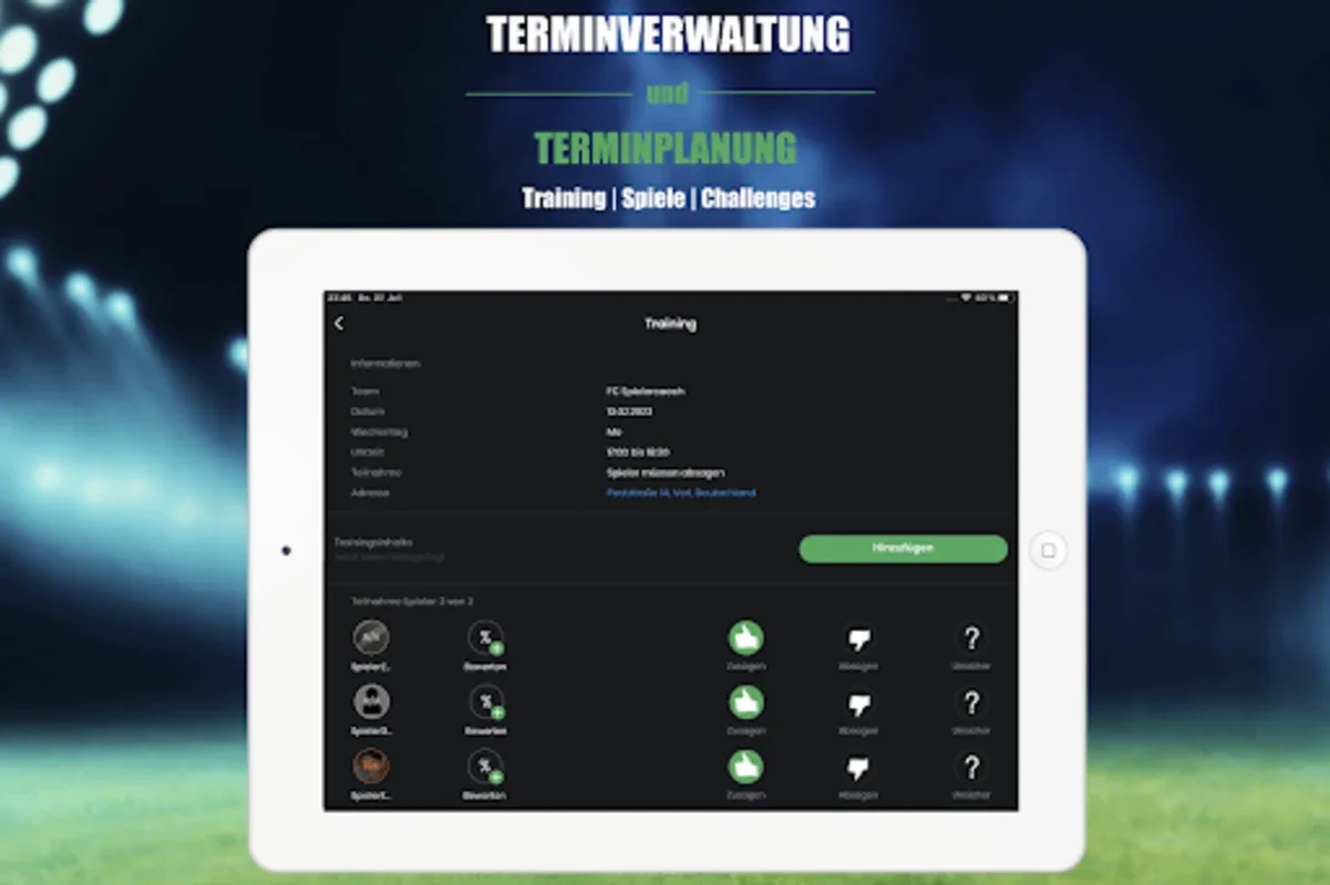 Spieler Coach for Android: Optimize Team Management
