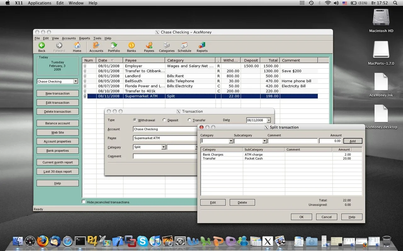 AceMoney for Mac - Manage Personal Finances Easily