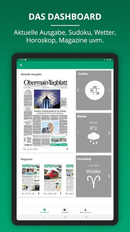 Obermain for Android: Enhanced Digital Newspaper Reading