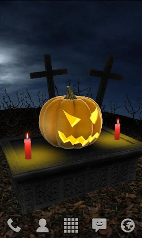 Halloween Pumpkin 3D Wallpaper for Android - Customizable Spooky Live Wallpaper