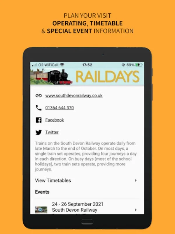 Raildays for Android: Explore UK Heritage Railways