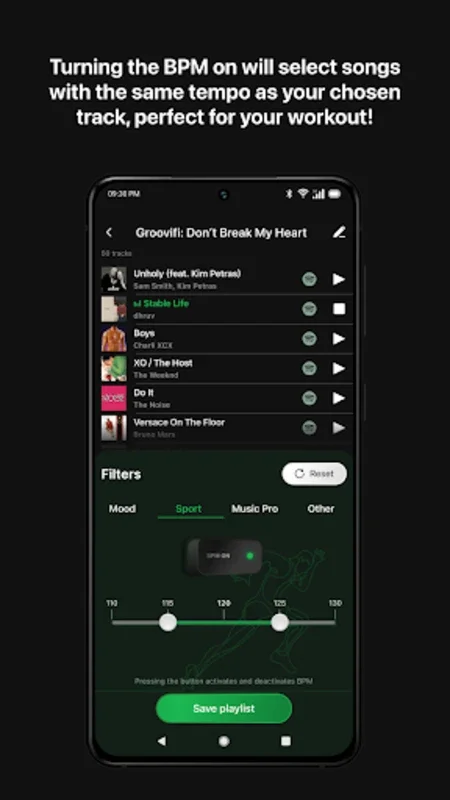 Groovifi for Android - Customize Your Spotify Playlists