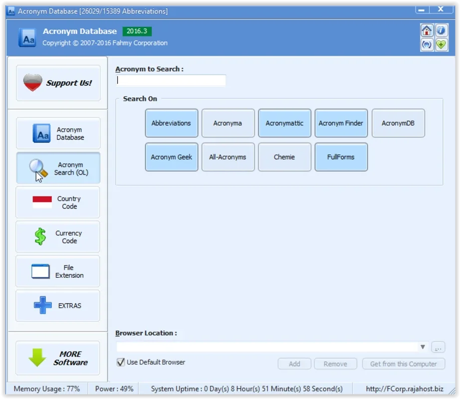 FCorp - Acronym Database for Windows: Unlock Acronym Creation