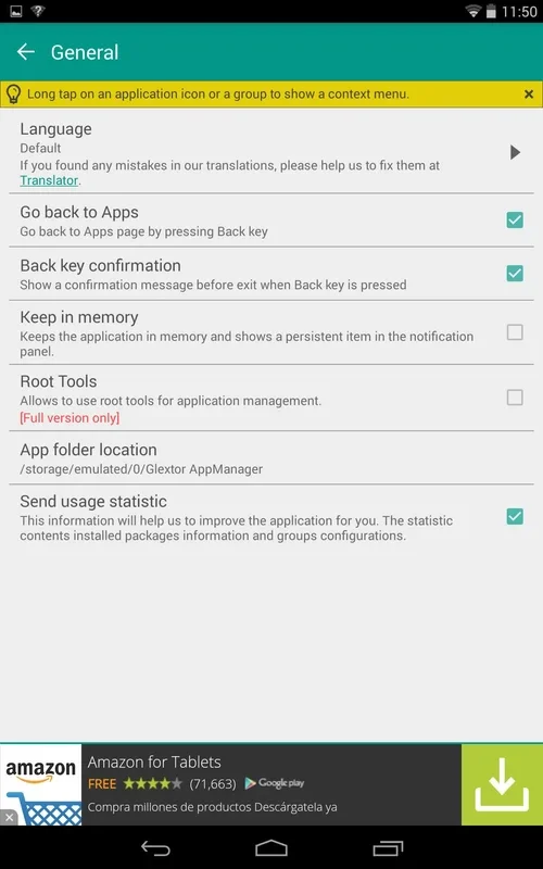 Glextor AppManager for Android - Organize and Backup Apps