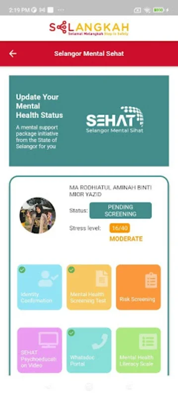 SELANGKAH for Android: Access Subsidized Health Services