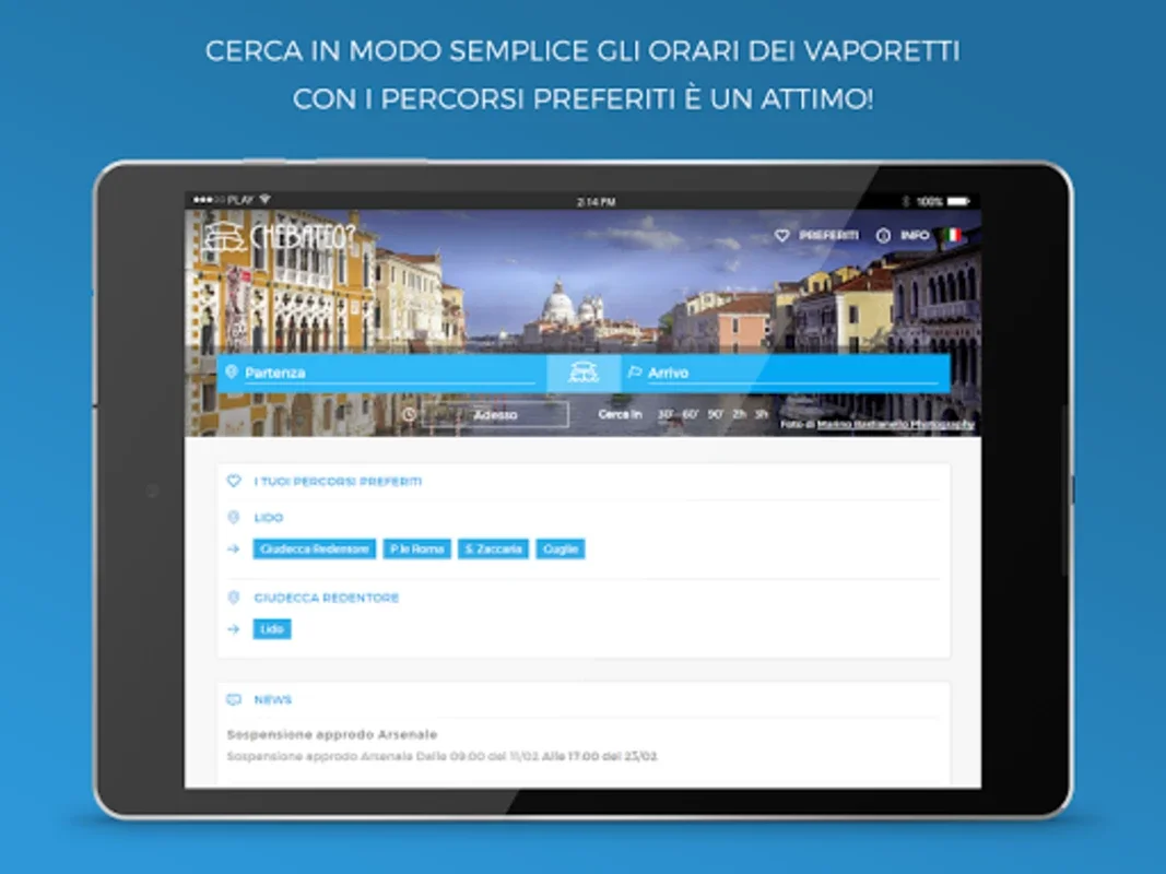 CheBateo? for Android - Check Venice Vaporetto Schedules