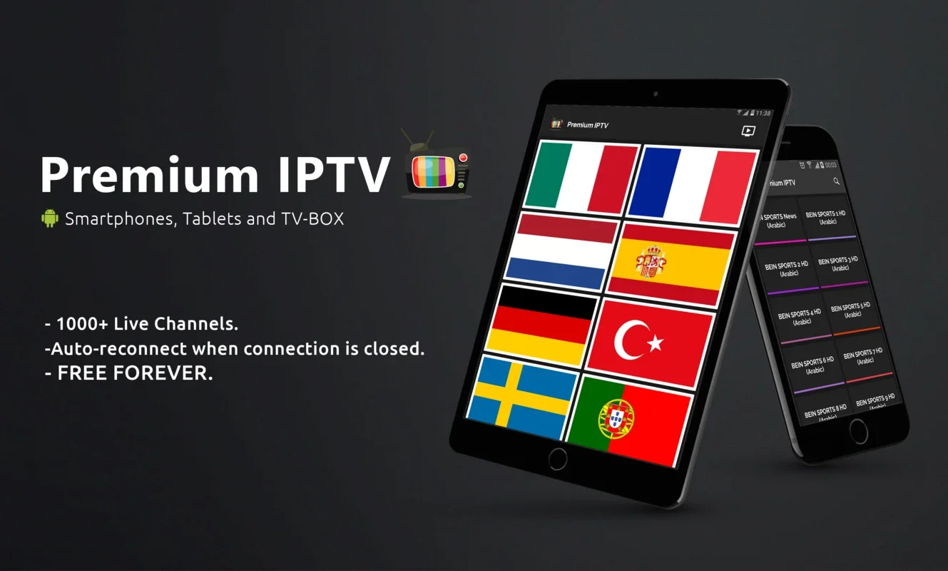 Premium IPTV for Android: Over 100 Channels