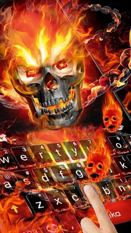 Fire Skull Theme for Android - Customizable Keyboard