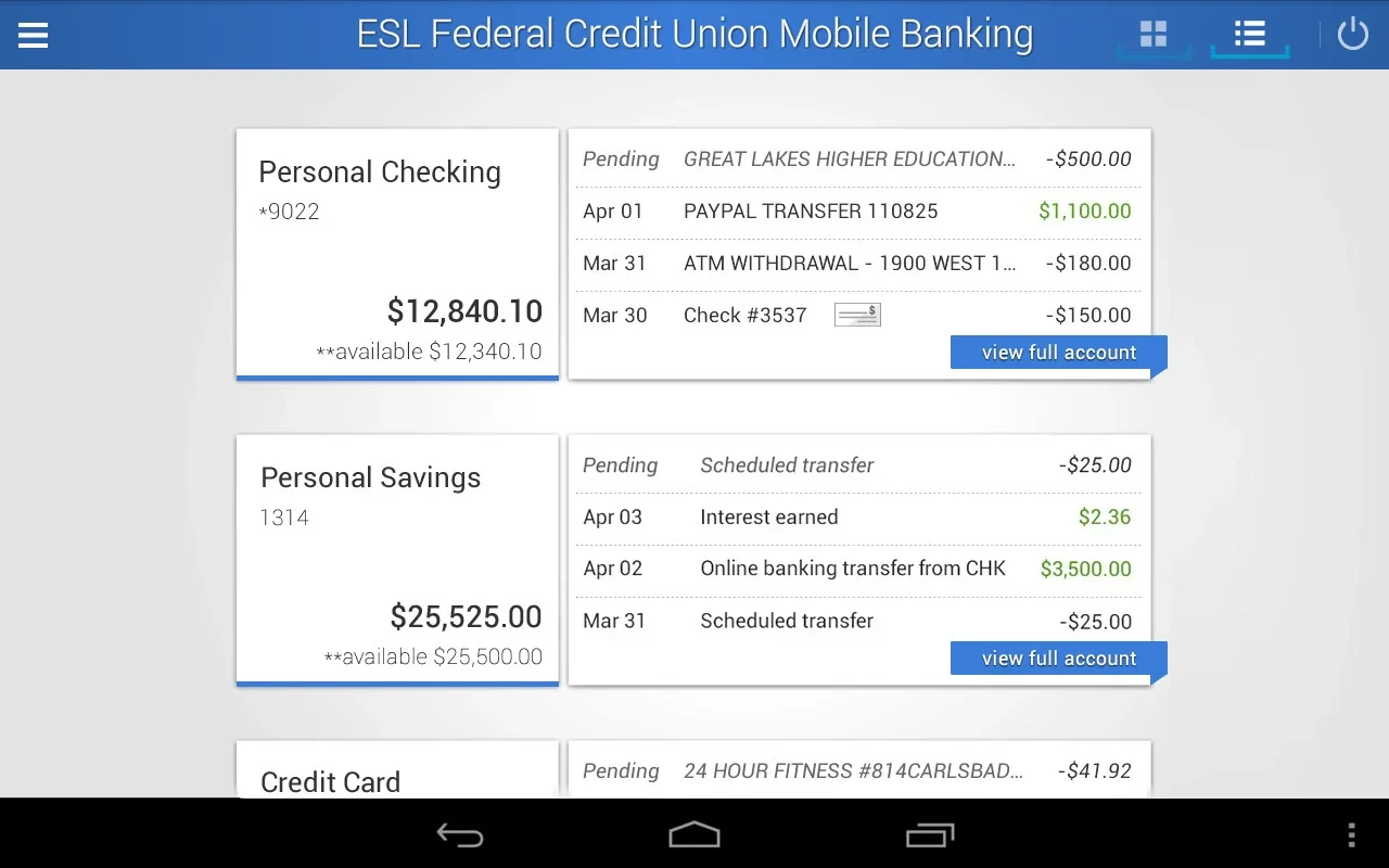 ESL Mobile for Android - Secure and Convenient Mobile Banking