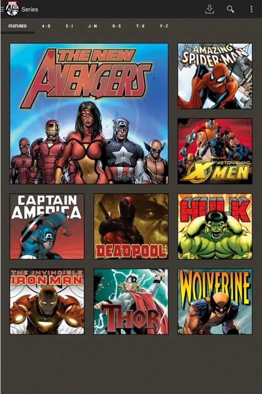 Marvel Comics for Android - A Vast Comic Collection