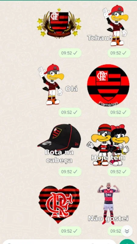 Figurinhas Flamengo for Android - Express Team Spirit in Chats