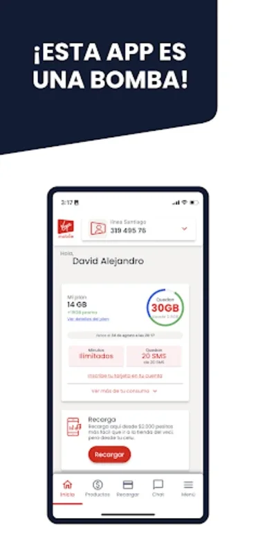 Virgin Mobile Colombia for Android: Effortless Mobile Account Management