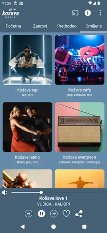 Radio Košava for Android - Diverse Hit Music Station