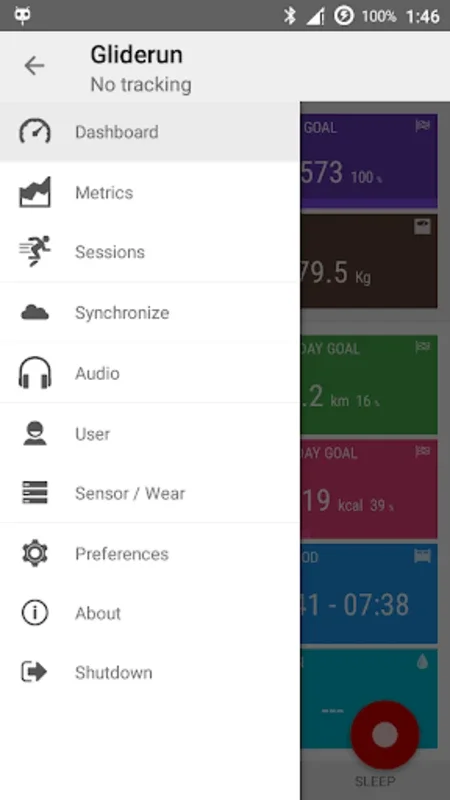 Gliderun for Android: Comprehensive Fitness Tracking