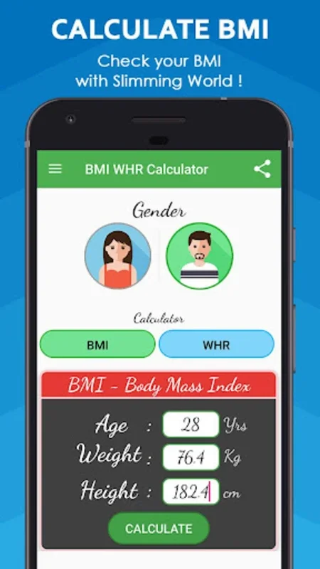 BMI Calculator & WHR Ratio for Android - Track Health Easily