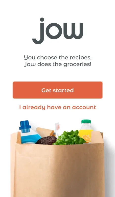 Jow for Android: Custom Menus for a Balanced Diet