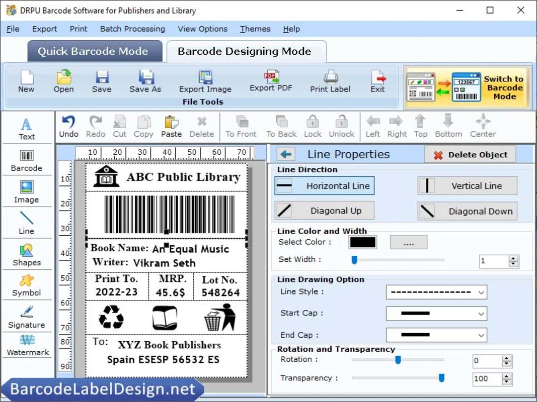 Design Publisher Barcode Software for Windows - Streamline Work