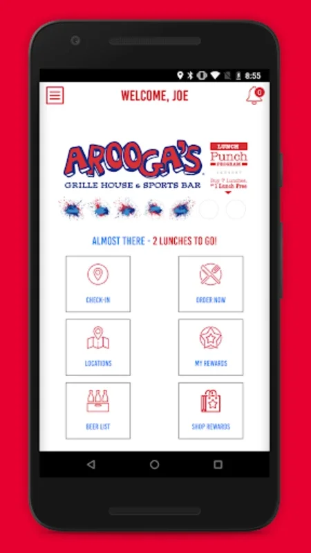 Arooga for Android: Order, Earn Rewards & More