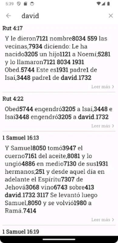 Spanish Concordance for Android - In - Depth Bible Study