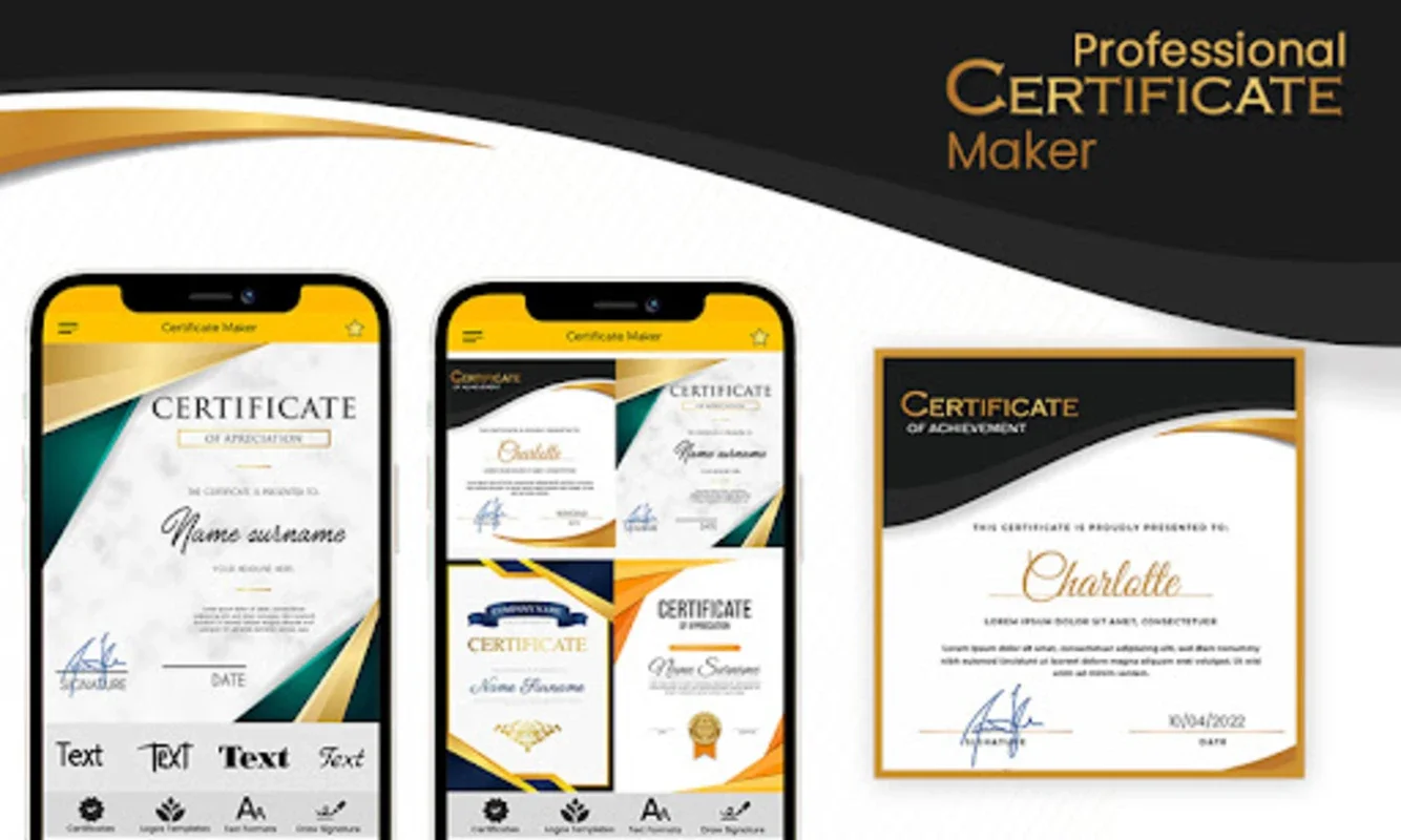 Professional Certificate Maker for Android - No Downloading Needed