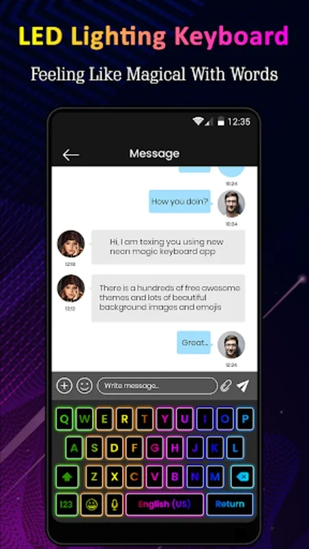 Neno LED Lighting Keyboard for Android - Customize Your Typing