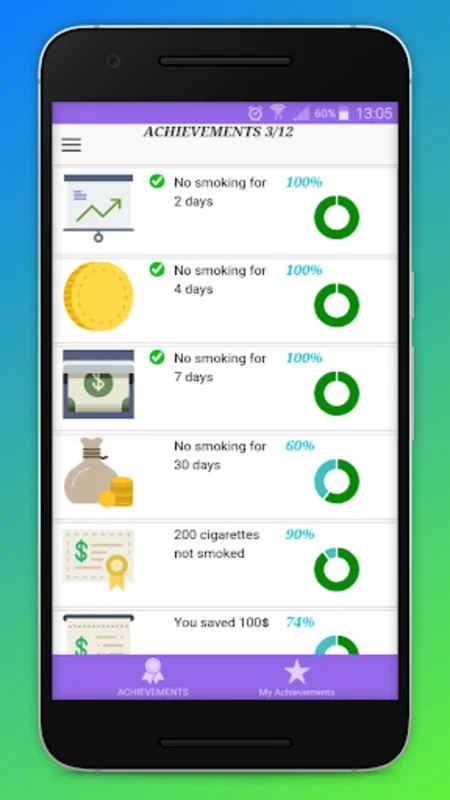 Quit Smoking for Android: Track Progress and Reach Milestones