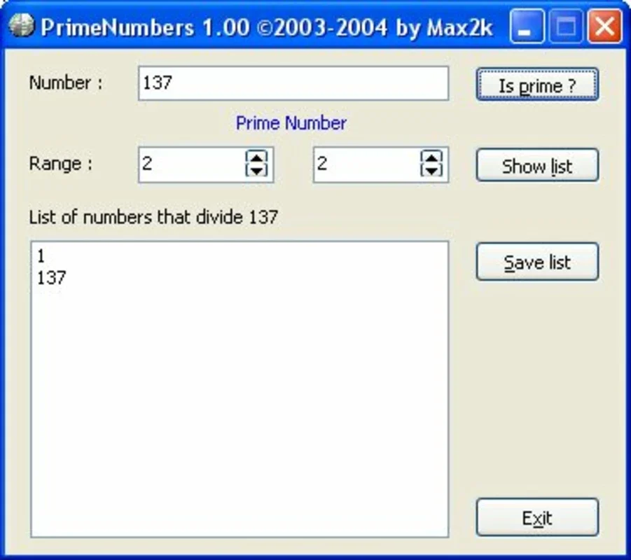 PrimeNumbers for Windows - Determine Prime Numbers Easily