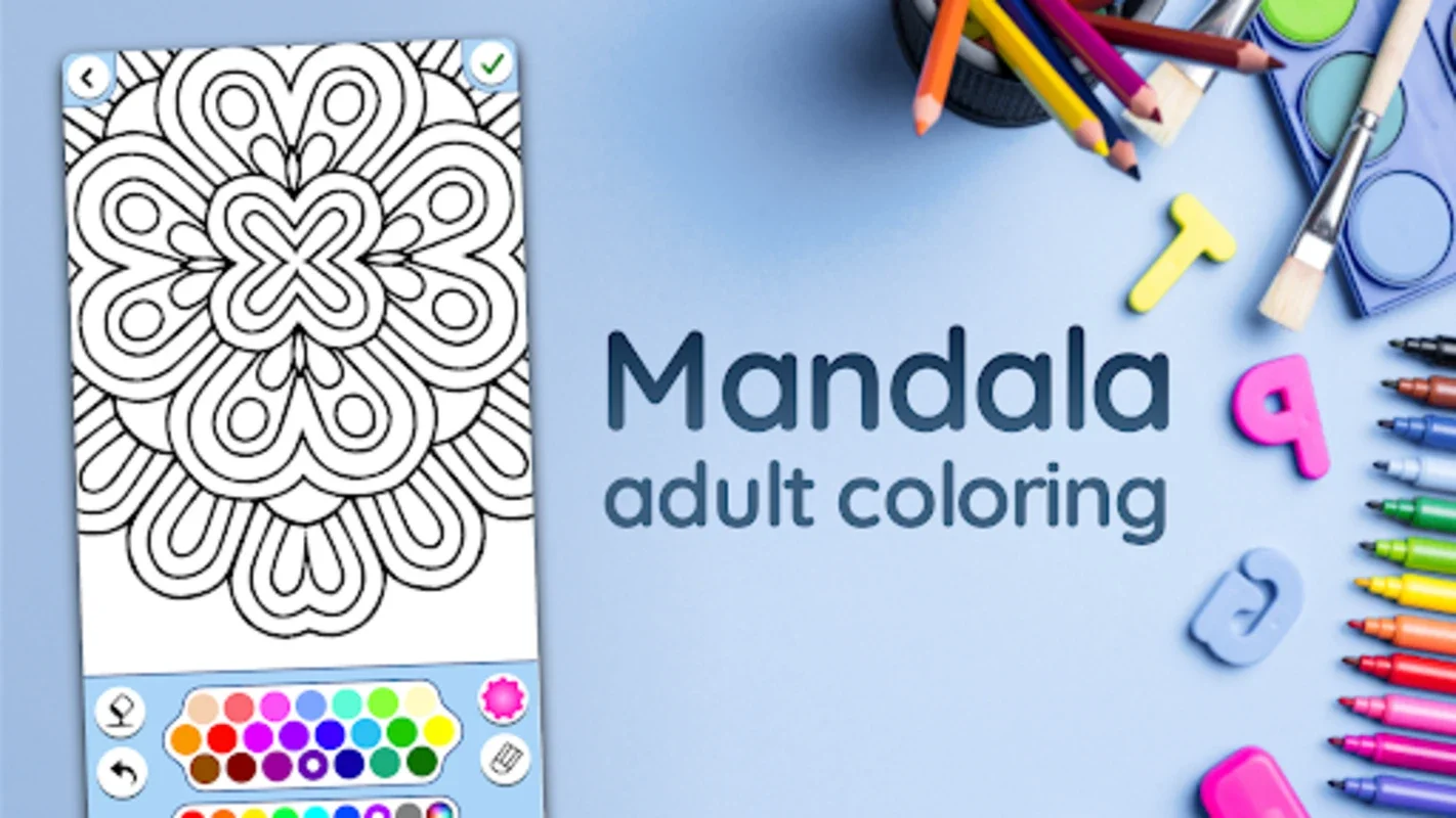 Mandala coloring book adults for Android - Relax and Create