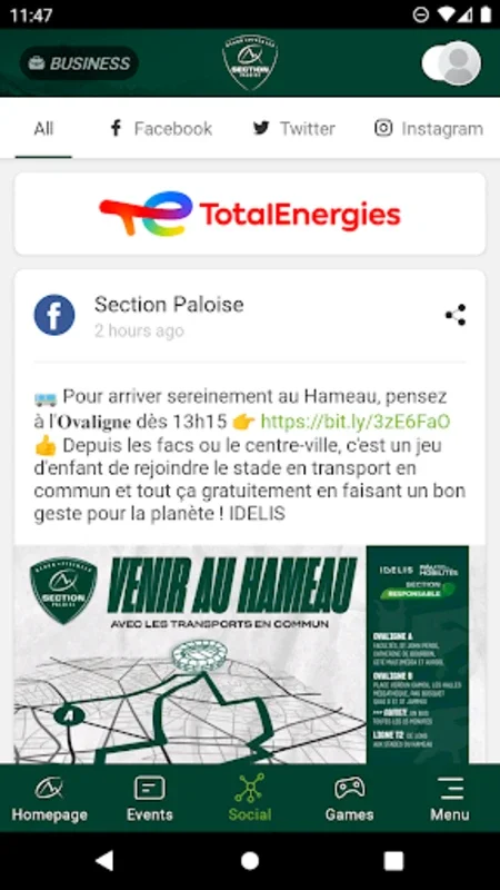 Section Paloise for Android: Engaging Rugby App