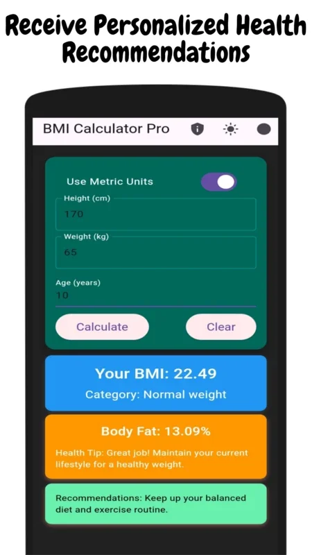 BMI Calculator Pro for Android - No Downloading Needed