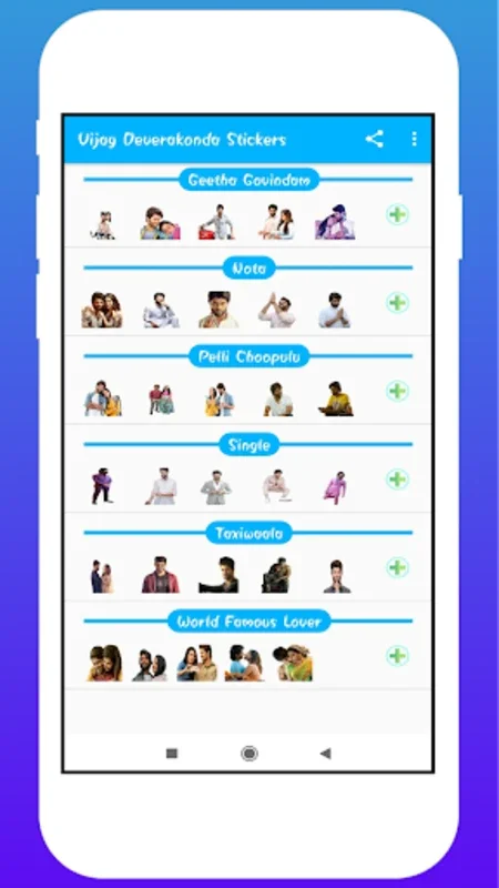 Vijay Deverakonda Stickers for Android - Enhance Chats