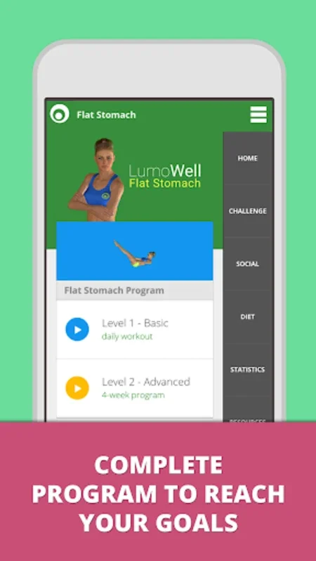 LumoWell Flat Stomach for Android - Achieve a Toned Abdomen