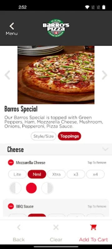 Barro’s Pizza for Android - Order Delicious Italian Fare