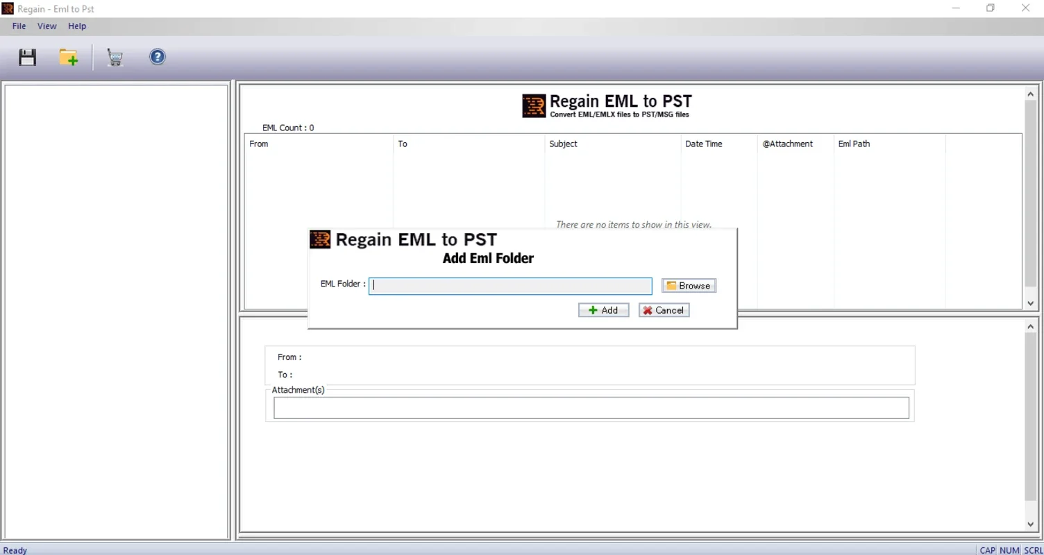 Regain EML to PST Converter for Windows - Efficient Batch Conversion