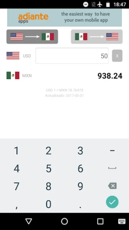 US Dollar to Mexican Peso for Android - Effortless Currency Conversion